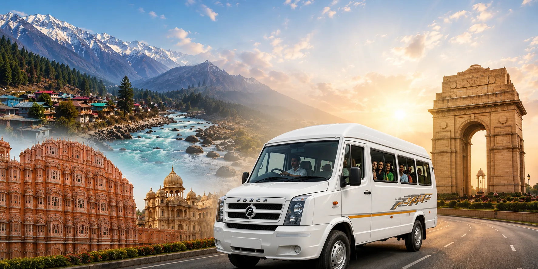 Tempo traveller on rent in Delhi for group travel, weddings and outstation trips